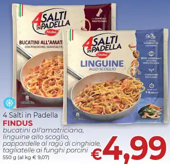 Supermercati Nonna Isa Findus 4 Salti in Padella bucatini all'amatriciana 550 g offerta