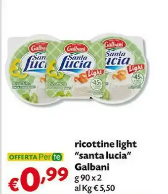 Pam Galbani Ricottinne Light Santa Lucia offerta