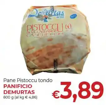Panificio Demurtas Pane Pistoccu tondo 800 g