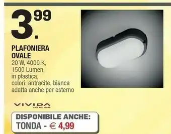 Plafoniera Ovale 20w