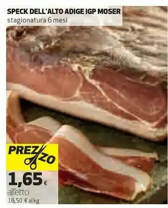 Coop Moser Speck Dell'alto Adige Igp Stagionatura 6 Mesi offerta
