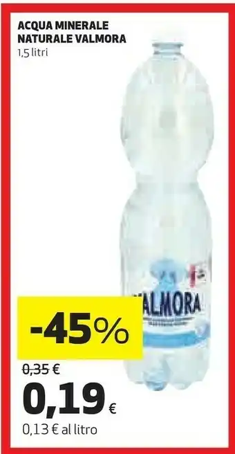 Coop Valmora Acqua Minerale Naturale 1500 G(ml) offerta