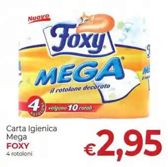 Foxy Carta Igienica Mega 4 Rotoloni