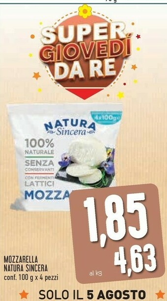 Conad Superstore Natura sincera Mozzarella offerta