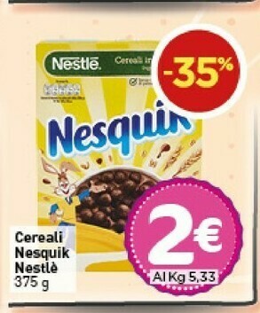 Crai Nestlè Cereali Nesquik 375 G(ml) offerta
