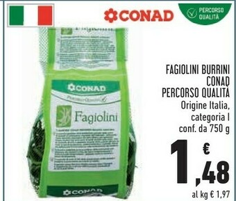Conad Superstore Conad Fagiolini Burrini offerta