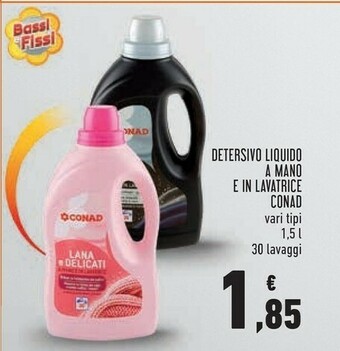 Conad Superstore Detersivo Liquido A Mano E In Lavatrice offerta
