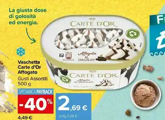 Carrefour Market Carte d'or Affogato Profiteroles Al Cioccolato 500 G(ml) offerta