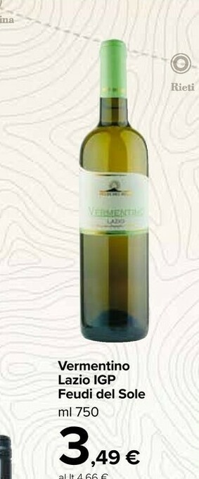 Carrefour Market Vermentino Lazio Igp Feudi Del Sole offerta
