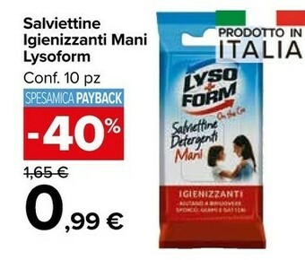 Carrefour Market Lysoform Salviettine Igienizzanti Mani offerta