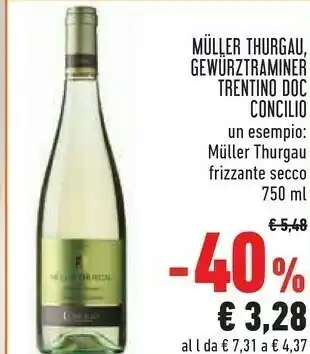 Conad Concilio - Müller Thurgau Trentino Le Vie Dell'Uva offerta