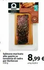 Carrefour Market Salmone Marinato Alle Spezie Su Tavoletta Di Cedro Per Barbecue 230g offerta