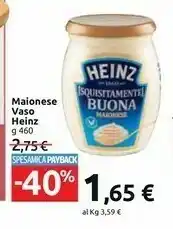 Carrefour Market Heinz Maionese Vaso 460g offerta