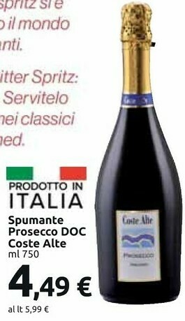 Carrefour Market Coste Alte Spumante Prosecco Doc offerta