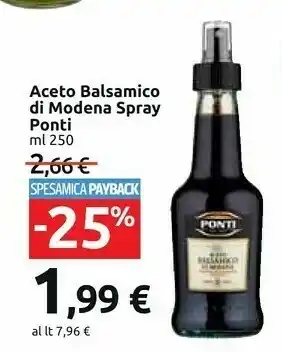 Carrefour Market Ponti Aceto Balsamico Di Modena IGP 250 G(ml) offerta