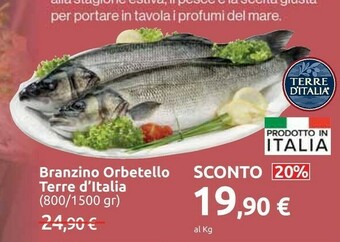 Carrefour Market Terre d'Italia Branzino Orbetello offerta