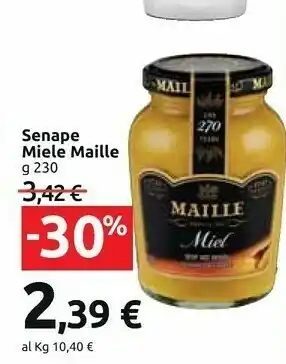 Carrefour Market Maille Senape Miele 230 G offerta