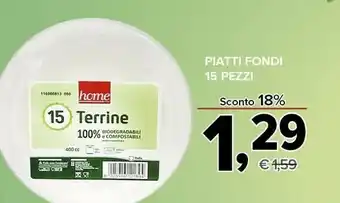 Todis Piatti Fondi 15 Pezzi offerta