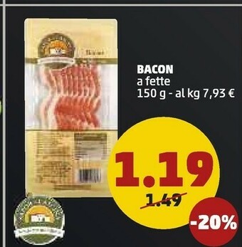 PENNY Penny Bacon A Fette 150g offerta