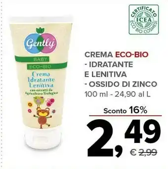 Todis Gently Crema Eco-bio Idratante E Lenitiva offerta