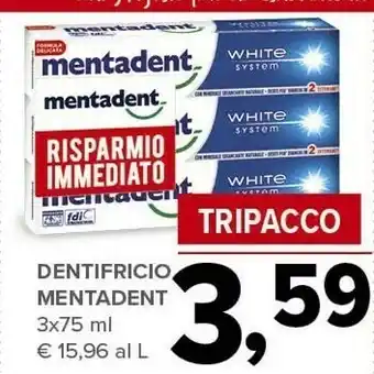 Todis Mentadent Dentifricio offerta