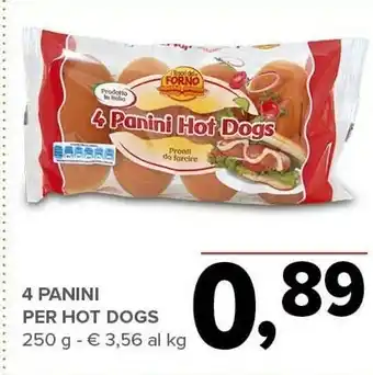 Todis 4 Panini Per Hot Dogs 250 G offerta