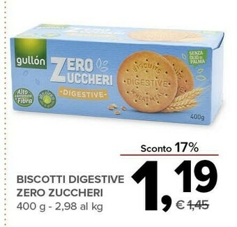 Todis Gullón - Zero Zuccheri Digestive 400 G(ml) offerta