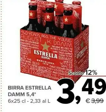 Todis Damm Birra Estrella 25 Cl offerta
