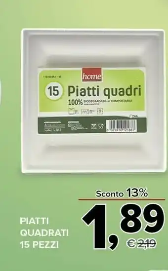 Home Piatti Quadrati 15 Pezzi