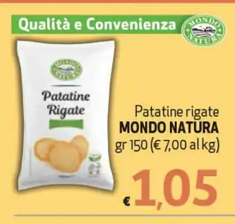Mondo Natura Patatine rigate 150 gr
