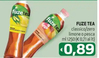 Maxi Supermercati Fuze Tea classico/zero limone o pesca 1250 ml offerta