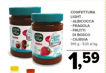 Todis La Valle Delle Delizie - Confettura Di Ciliegie Light 310 G(ml) offerta
