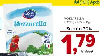 Todis Colle Maggio - Mozzarella 125 G(ml) offerta