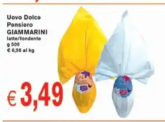 èccoMI Giammarini Uovo Dolce Pensiero latte/fondente 500 g offerta