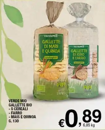 Ok Sigma Verde Mio Gallette Bio 5 Cereali Farro/ Mais E Quinoa 130 g. offerta