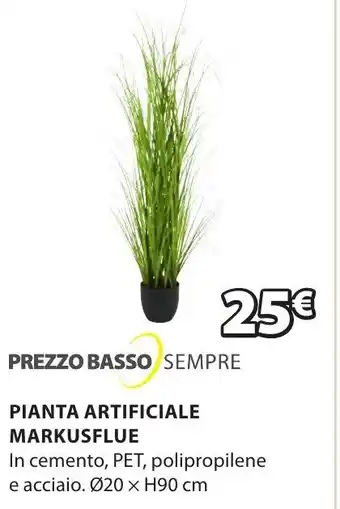 JYSK Pianta Artificiale Markusflue Ø20 x H90 cm offerta
