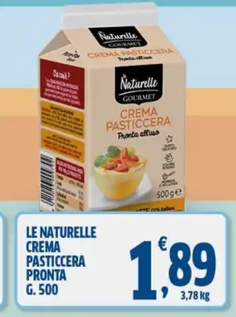 Le Naturelle Crema Pasticcera Pronta 500 g.
