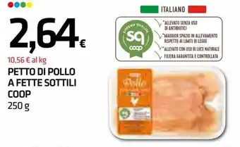 Coop Petto di Pollo A Fette Sottili 250 g