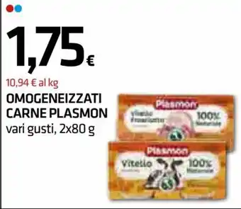 Plasmon Omogeneizzati Carne vari gusti 2 x 80 g
