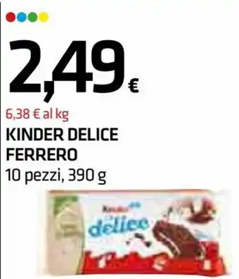 Superconti Ferrero Kinder Delice 10 pezzi 390 g offerta