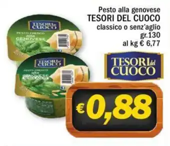 Ard Discount Tesori Del Cuoco Pesto alla genovese classico o sen'z aglio 130 gr. offerta