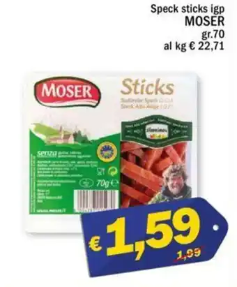 Ard Discount Moser Speck sticks igp 70 gr. offerta