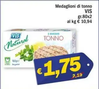 Vis Medaglioni di tonno gr 80 x 2