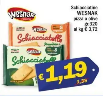 Ard Discount Wesnak Schiacciatine pizza o olive 320 gr. offerta