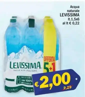 Levissima Acqua naturale 1,5 x 6 lt.