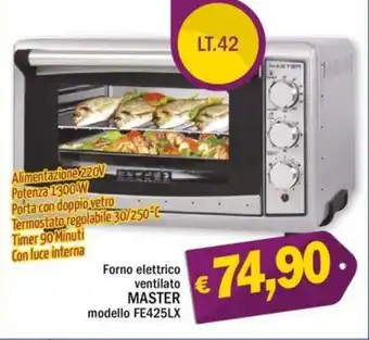 Ard Discount Master Forno elettrico ventilato modello FE425LX 42 lt. offerta