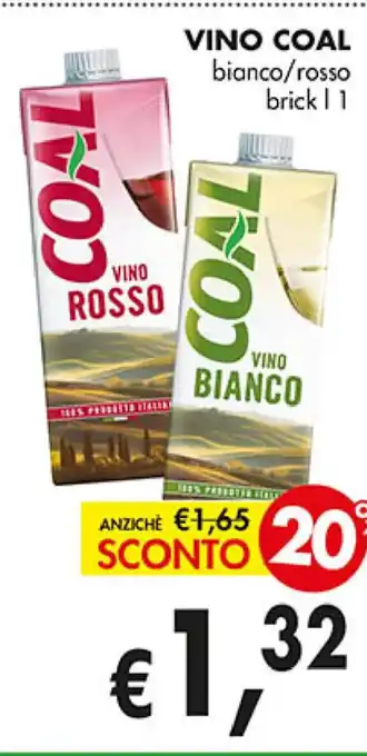 Coal Vino Coal bianco/rosso brick 1 L offerta