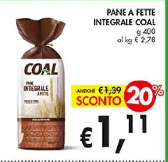 Coal Coal Pane A Fette Integrale 400 g offerta