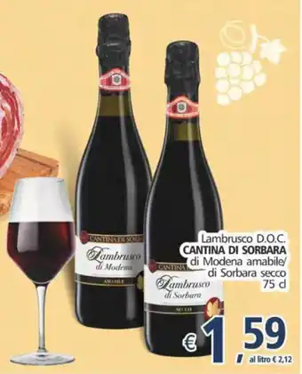 Alter Discount Cantina di Sorbara Lambrusco D.O.C. 75cl offerta