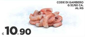Deco Supermercati Code di Gambero g 51/60 ca. offerta